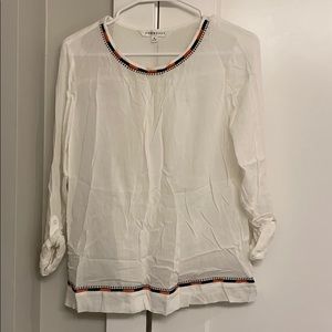 White Detailed Blouse